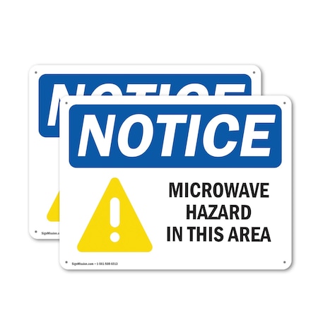Signmission Radiation & Laser Sign, 12 in H x 18 in W, Plastic, Rectangle OS-2PACK-NS-P-1218-L-15956